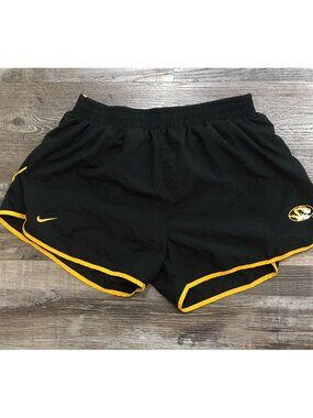 Nike Fit Dry Missouri Mizzou Tigers Womens XL Black Lined Briefed Athletic Short